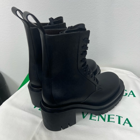 NIB BOTTEGA VENETA LUG LACE UP MILITARY COMBAT BOOTS 38.5/ 39 - Picture 9 of 12